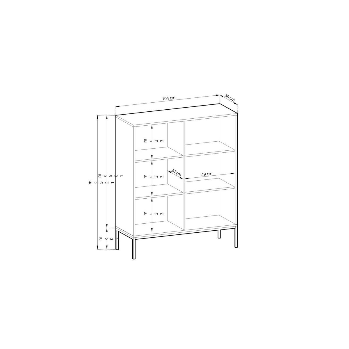 SIDEBOARD AVON Beige, Schwarz 104x39x125 cm - Beige/Schwarz, Holzwerkstoff (104/125/39cm) - FURNLUX