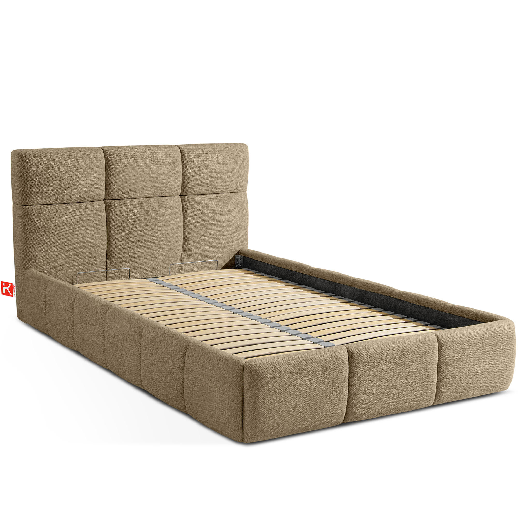 POLSTERBETT ALTOS Einzelbett, gelb - Gelb, Holz/Holzwerkstoff (120/200cm) - KONSIMO®