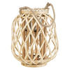 LATERNE Heller Holzfarbton Mauritius - Hellbraun, Holz (25/30/25cm) - Beliani