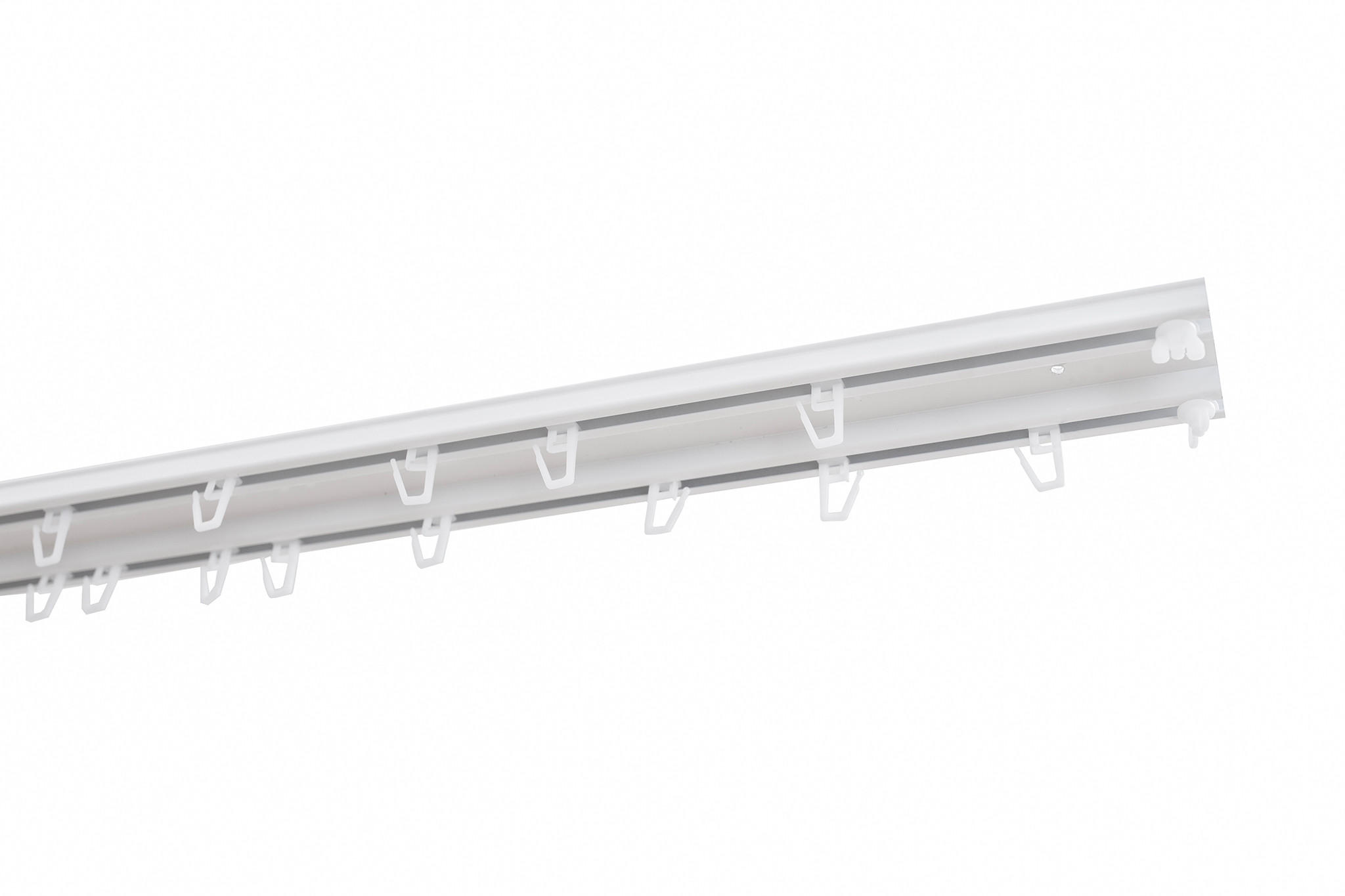 GARDINENSCHIENE LM, 2 läufig, 300 cm, weiß - Weiß, Metall (6.1/1.1/300cm) - SN Deco