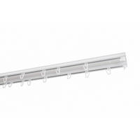 GARDINENSCHIENE LM, 2 läufig, 300 cm, weiß - Weiß, Metall (6.1/1.1/300cm) - SN Deco