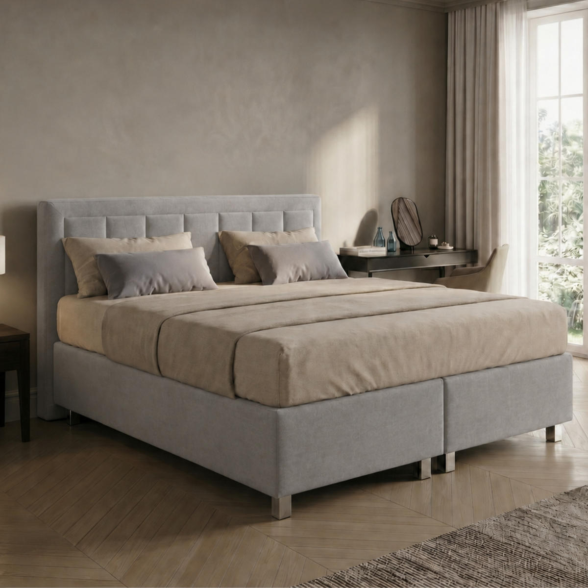 BOXBETT H3 Matratze 160x200 cm in Grau - Grau, Textil (160/200cm) - Home Collective