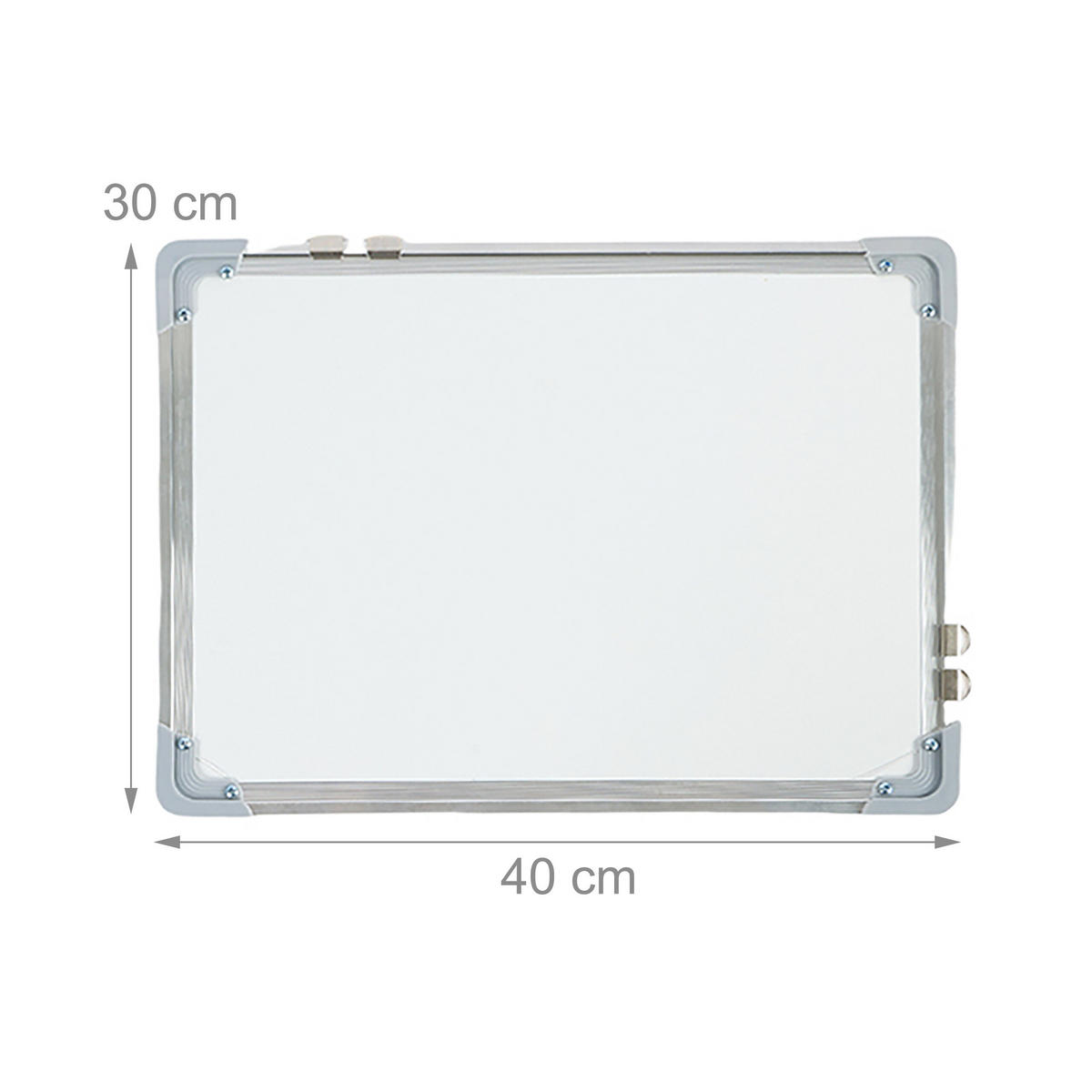 WHITEBOARD - Weiß, Kunststoff/Metall (40/30/5cm) - Relaxdays