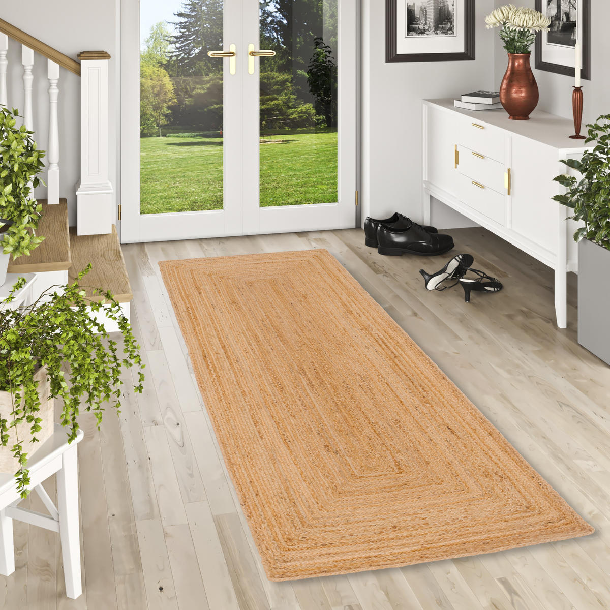 NATURFASER TEPPICH LÄUFER JUTE SALSA - Beige, Textil (80/150cm) - Pergamon