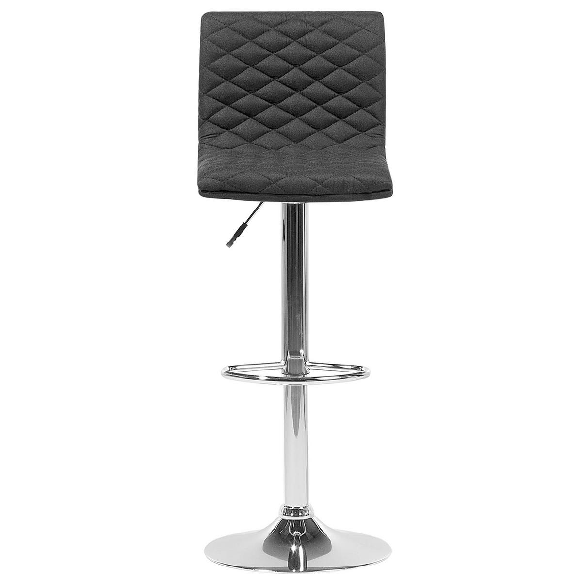 BARHOCKER 2er-Set Polsterbezug Schwarz Orlando - Schwarz, Textil/Metall (38/110/38cm) - Beliani