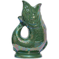 KARAFFE mit „Gluck-Gluck“-Geräusch 27,5/17/9,5 cm - Grün, Keramik (1.2L) - Gluckigluck