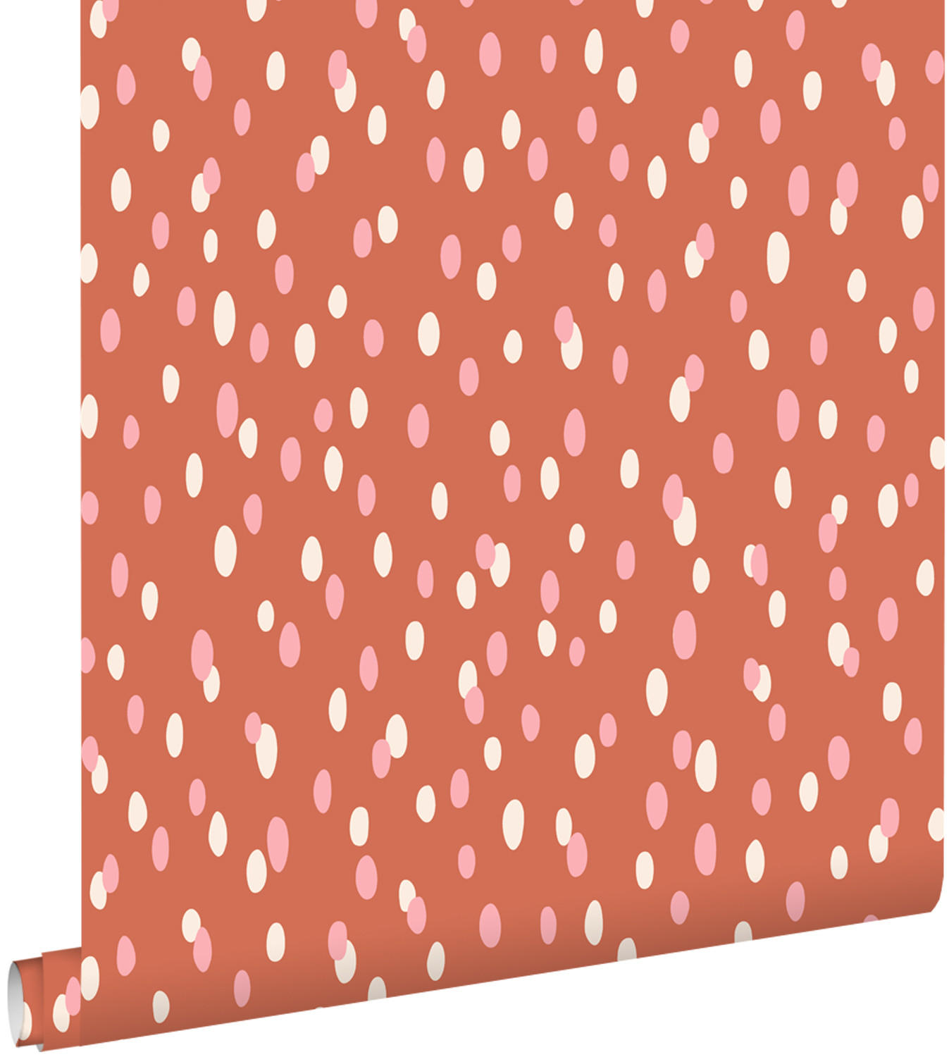 TAPETE Punkte 50 x 900 cm - Orange, Papier (50/0.1cm) - ESTAhome