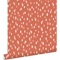 TAPETE Punkte 50 x 900 cm - Orange, Papier (50/0.1cm) - ESTAhome