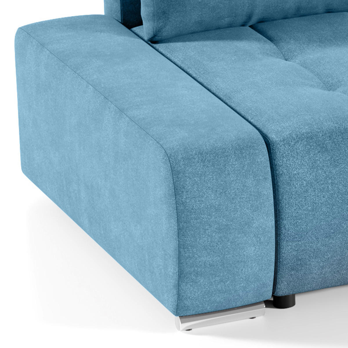 ECKSOFA Jonas 4 Sitzplätze Blau - Blau, Holzwerkstoff (265/185cm) - Petits-meubles
