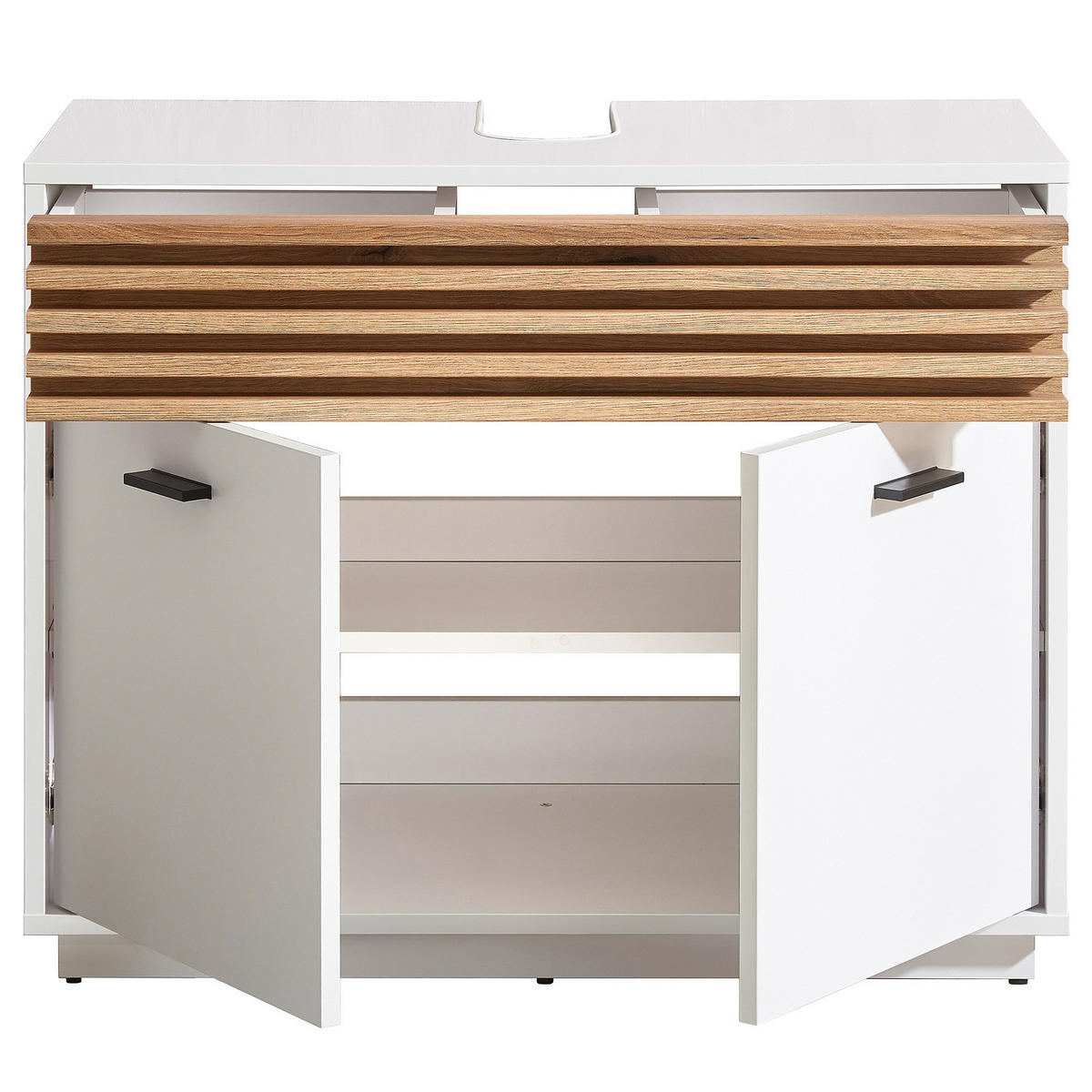 WASCHBECKENUNTERSCHRANK - Weiß, Holzwerkstoff (80/64/40cm) - home24