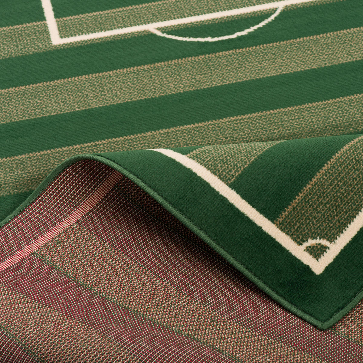TRENDLINE TEPPICH FUSSBALLPLATZ - Grün, Textil (80/150cm) - Pergamon