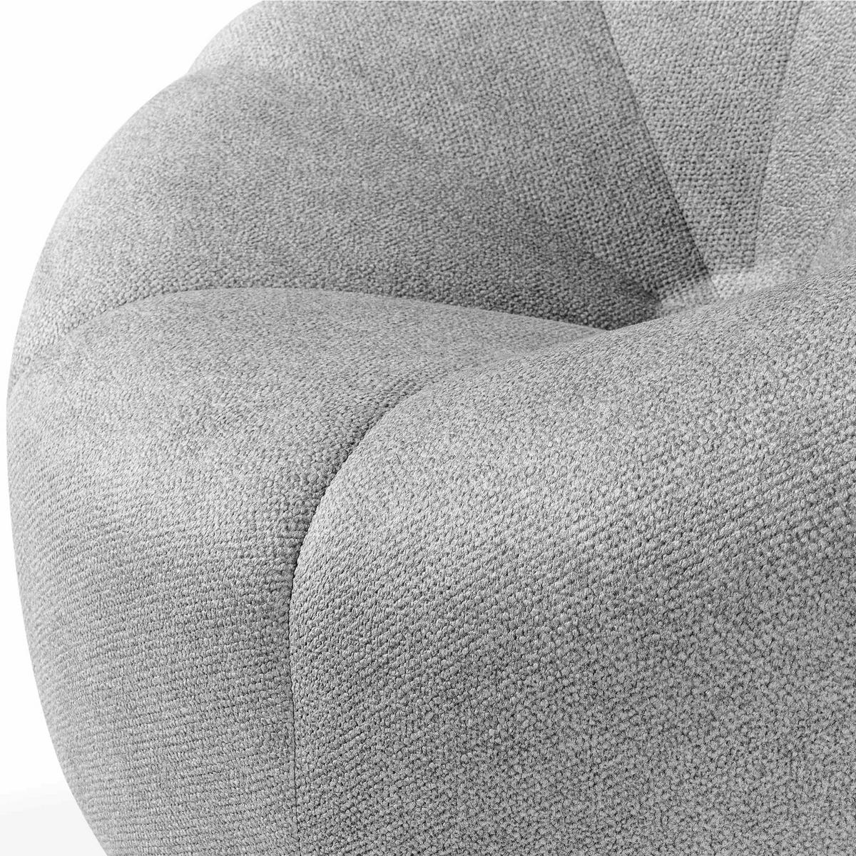 DREHSESSEL Toca mit drehbarem Metallfuß, - Hellgrau, Textil (91/72/91cm) - KONSIMO®