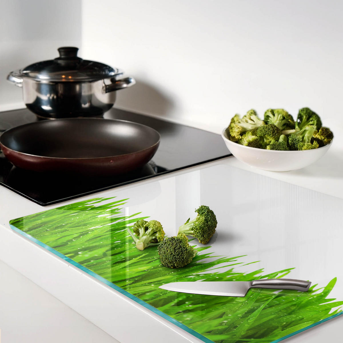 GLASPLATTE 60x52 cm Gras - Grün, Glas (60/0.4/52cm) - TULUP