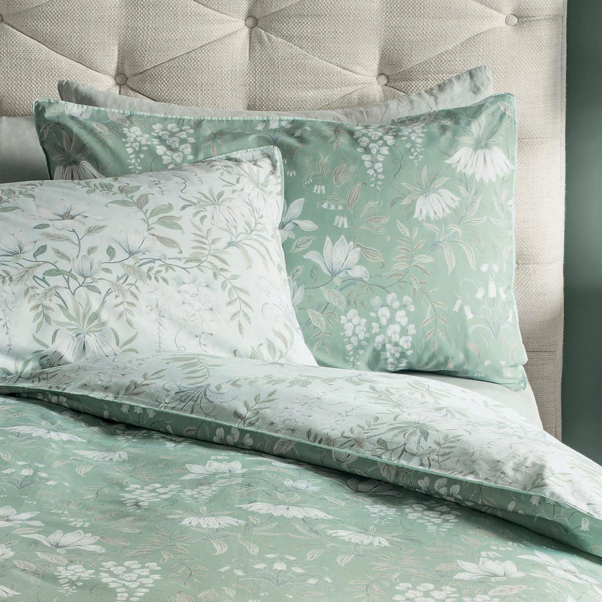 BETTWÄSCHE Parterre 3-Teilig - Grün, Textil (200/200cm) - LAURA ASHLEY