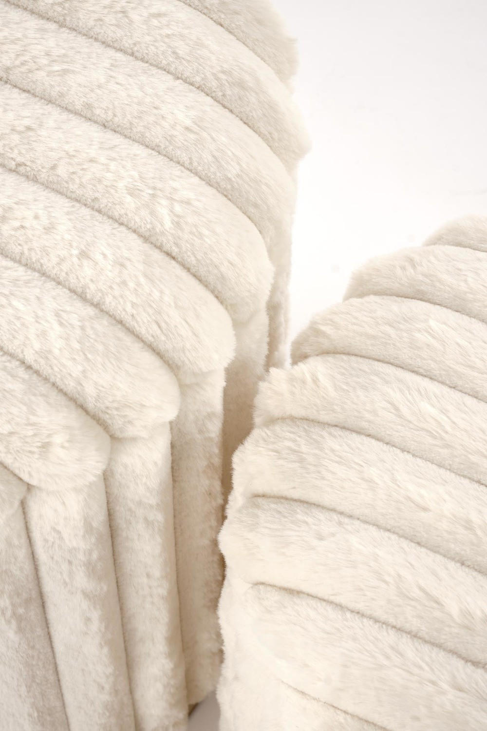 Lookway Pouf-Set Creme 40x45x40 cm