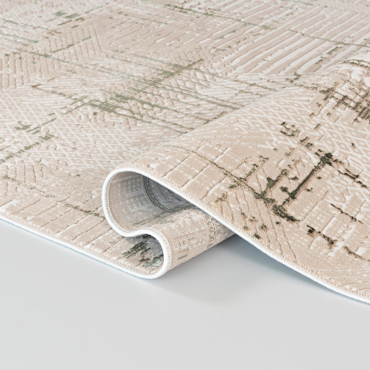 MAZOVIA TEPPICH NW01B - Beige, Ecru, Grau - 140 x 200 cm - Ecru/Beige, Textil (140/200cm) - Mazovia