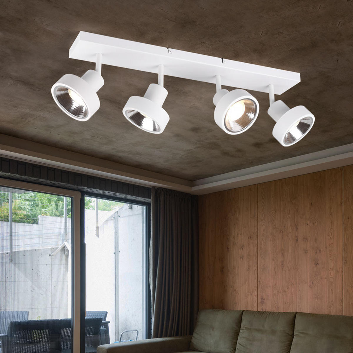 DECKENLEUCHTE Leon Metall Weiß matt - Weiß, Metall (16/60/19cm)