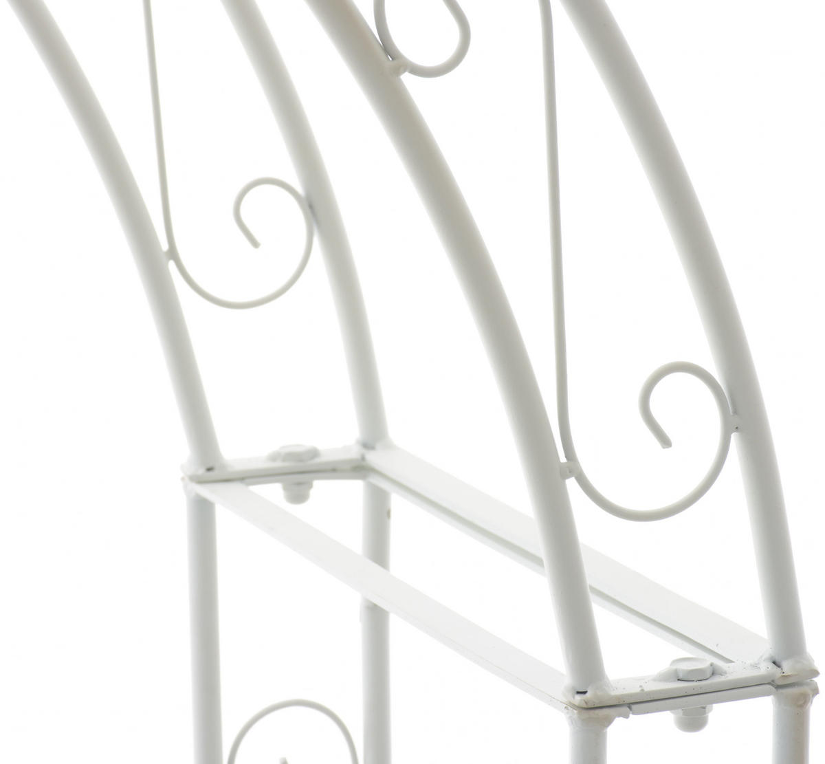 ROSENBOGEN Metall Weiß - Weiß, Metall (147/264/37cm) - CLP