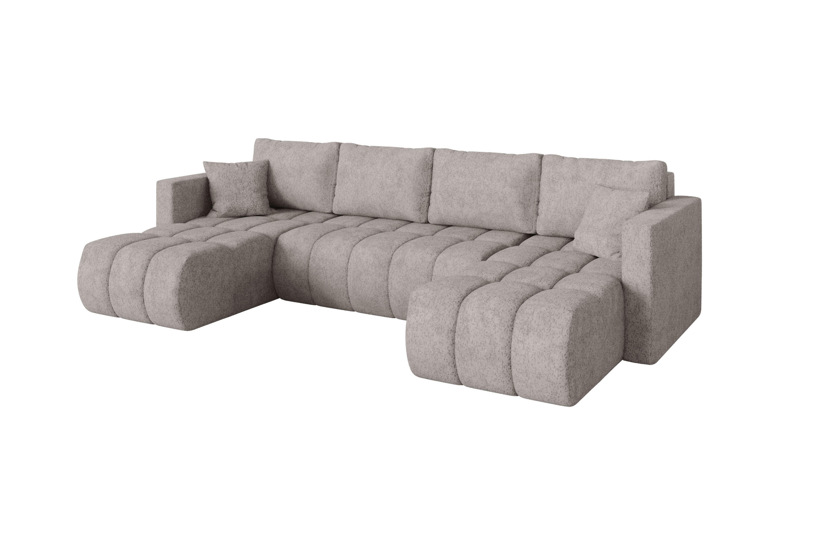 SEDACÍ SOUPRAVA DO U s funkcí spaní a úložným prostorem GARD-U 300x146x85 světle šedá velur - černá/světle šedá, kompozitní dřevo/textil (300/85/146cm) - ALTDECOR