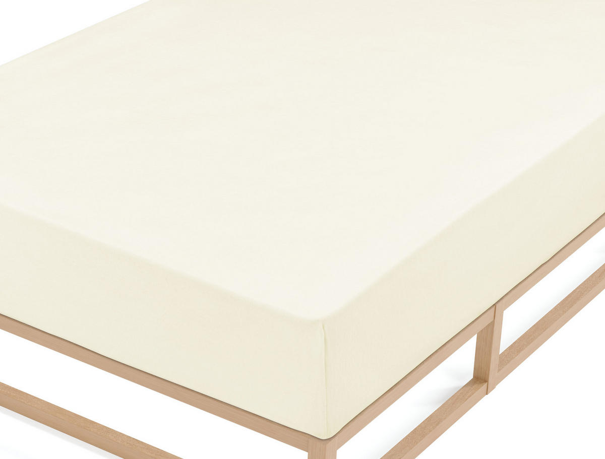 SPANNBETTTUCH Biber natur, 60x120 cm - 70x140 cm - Naturfarben, Textil (70/140cm) - biberna