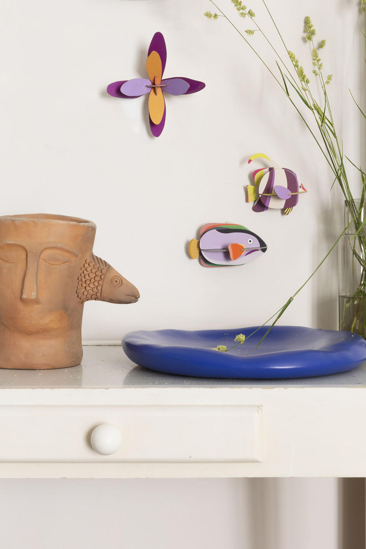 WANDSKULPTUR Bunt 6/11,5 cm - Multicolor, Wellpappe (6/11.5/11cm) - Studio Roof