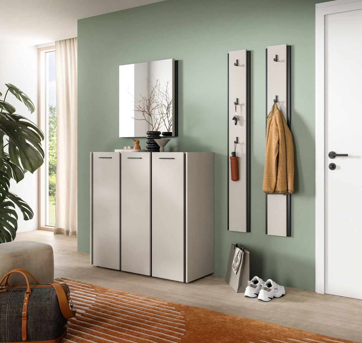 HAKENPANEEL Emil Kaschmir 21/6/150 cm - Beige, Holzwerkstoff (21/150/6cm) - Xonox