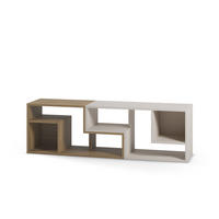 LOWBOARD Glis Sandstein Whiskey Eiche 90/45/35 cm - Beige, Holzwerkstoff (90/45/35cm) - Decortie