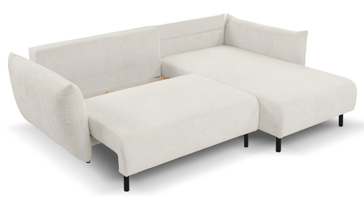 ECKSOFA Creme DELI Mit Schlaffunktion Rechts - Beige, Textil (257/171cm) - Sepro Meble