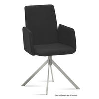 ARMLEHNSTUHL (6er-Set) Dorina 52x92x60 Edelstahl/Anthrazit - Edelstahlfarben/Anthrazit, Kunststoff (60/92/52cm) - 58aufmkessel