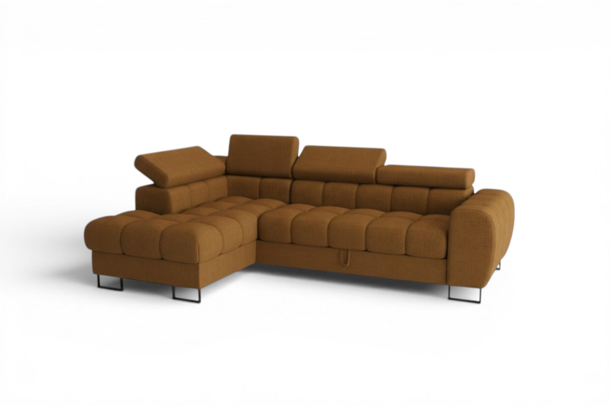 ECKSOFA Bastien Mit Schlaffunktion - Rotbraun, Holzwerkstoff/Textil (170/260cm) - Fun Möbel