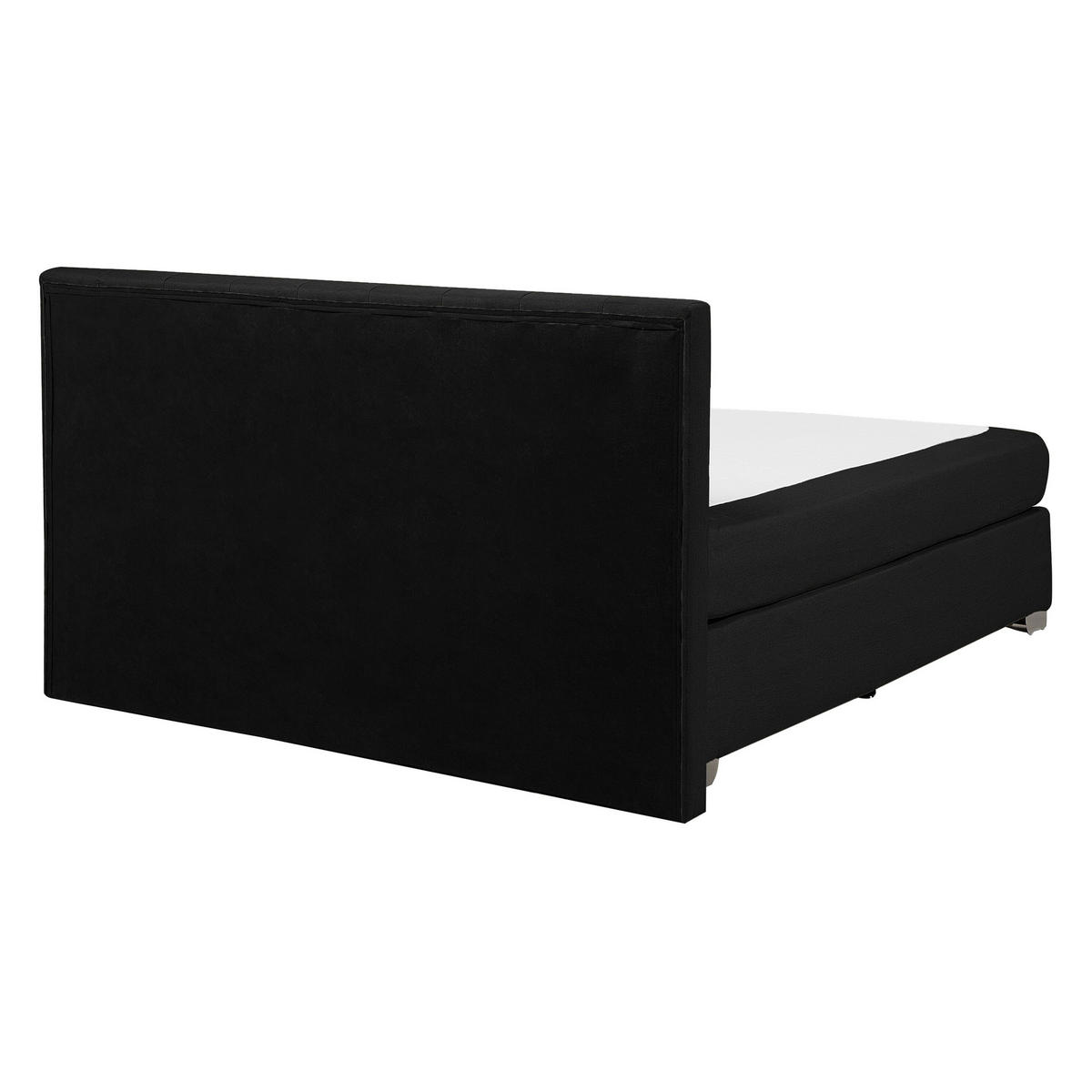 BOXSPRINGBETT 140/200cm Schwarz Admiral - Schwarz, Textil (140/200cm) - Beliani
