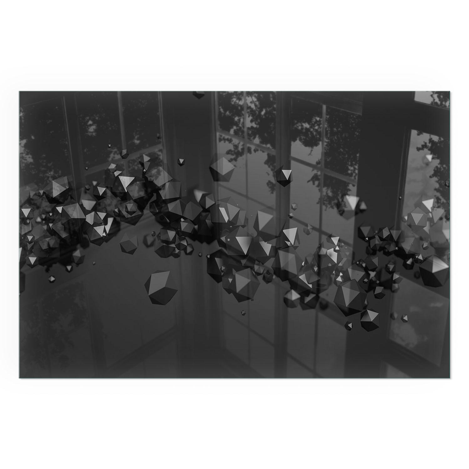 GLASPLATTE für Kamin 120x80 cm - Schwarz, Glas (120/80/0.4cm) - TULUP