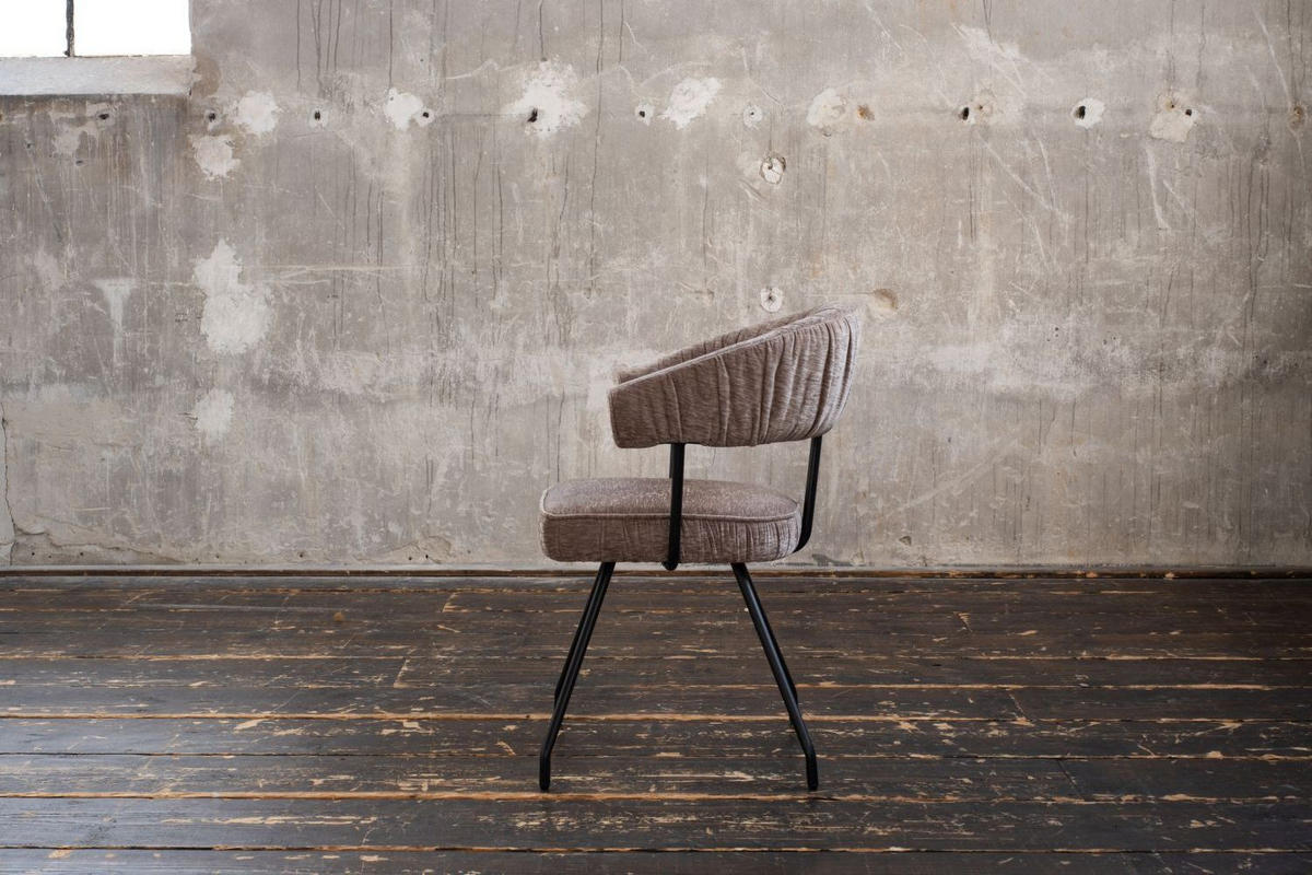 ESSZIMMERSTUHL RUNA Braun Webstoff - Hellbraun/Dunkelbraun, Kunststoff/Textil (60/82/59cm) - KAWOLA