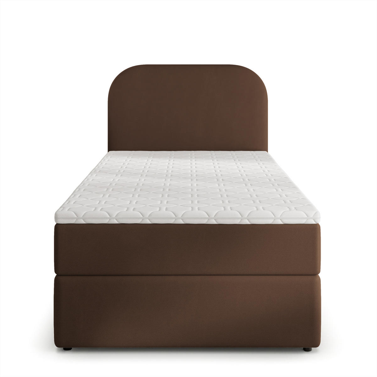 AMERICKÁ POSTEL CERIA 100x200 cm, s matrací a úložným prostorem, KRONOS 06, Braun - hnědá, kompozitní dřevo/textil (100/200cm) - MASSENO