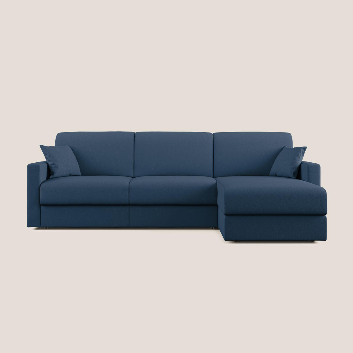 ECKSOFA RECHTS Chris - Blau, Textil (288/96cm) - Divani.store