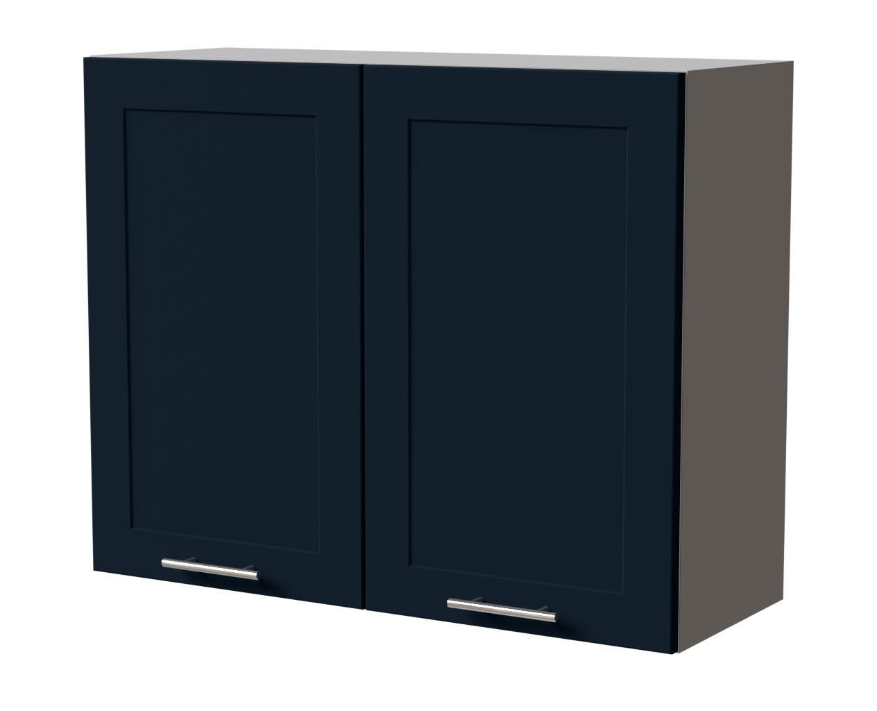 Feldmann-Wohnen Hängeschrank Dunkelblau, Grau 90x72x32.5 cm