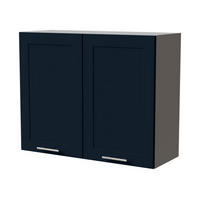 HÄNGESCHRANK Oslo W3/90 Grau / Indigo Matt 90 / 32,5 / 72cm - Dunkelblau/Grau, Holz/Holzwerkstoff (90/72/32.5cm) - Feldmann-Wohnen