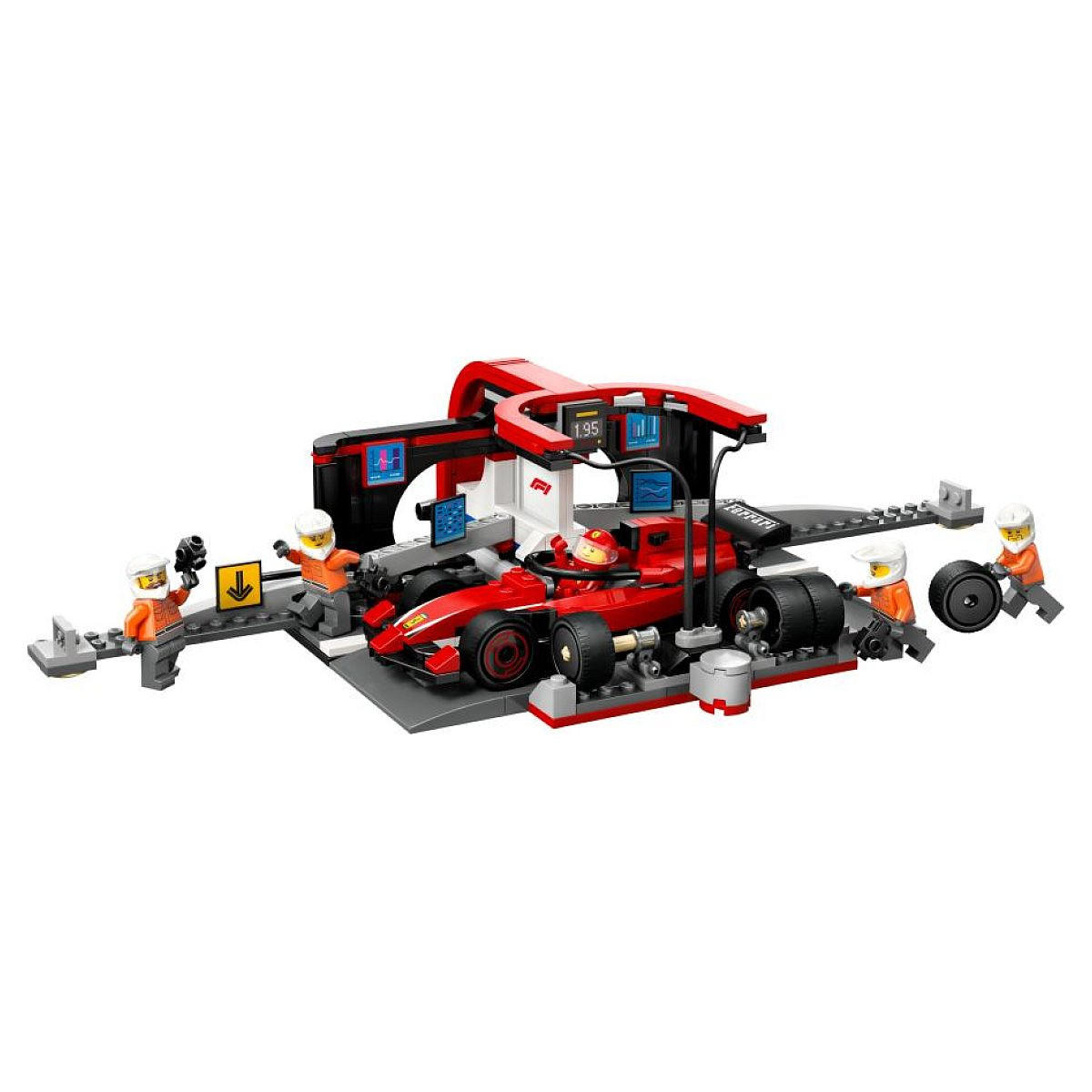 KLEMMBAUSTEINE F1 Pit Stop Ferrari City Sportwagen - Blau, Kunststoff (6/19/35cm) - Lego