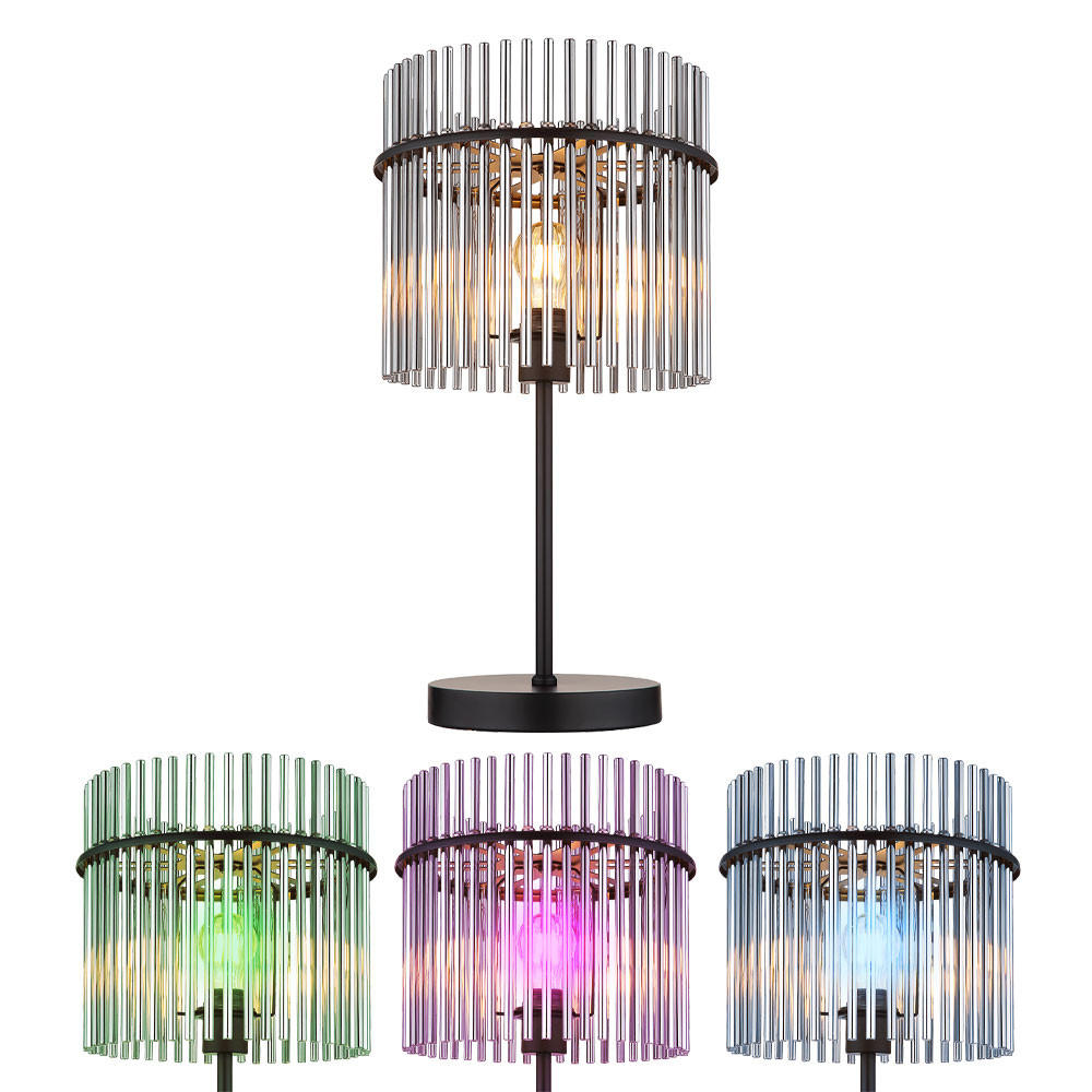 TISCHLEUCHTE Rauchfarben Smart LED - Grau, Glas (30/30/54.5cm) - Globo Lighting