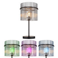 TISCHLEUCHTE Rauchfarben Smart LED - Grau, Glas (30/30/54.5cm) - Globo Lighting