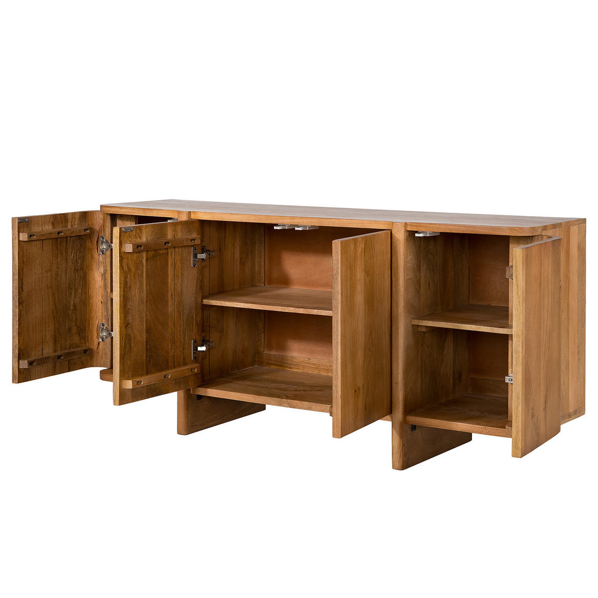 MASSIVES SIDEBOARD - Mango Honig - Braun, Holz (160/72/42cm) - home24