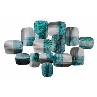 WANDDEKO Blau 118/78 cm - Blau/Silberfarben, Metall (4.5/78/6cm) - KUNSTLOFT