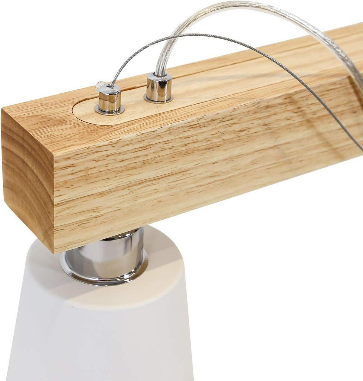 HÄNGELEUCHTE Formel 3-flammig 70/14/23 cm - Weiß, Holzwerkstoff (70/14/23cm) - Nettlife