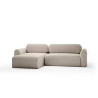 ECKSOFA mit Schlaffunktion Thekla, Beige - Beige, Textil (286/100cm) - Fedve