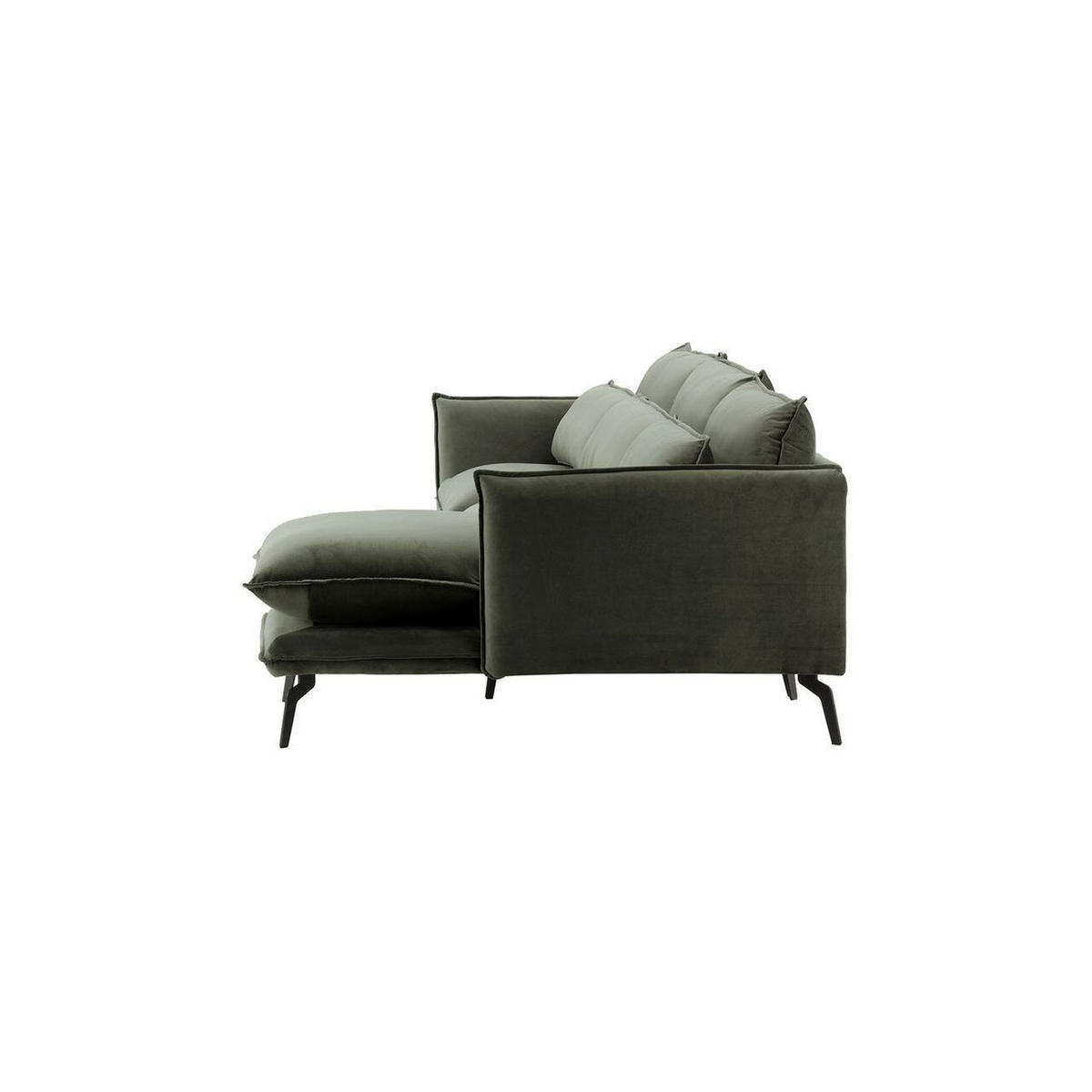 ECKSOFA Layla Rechts-Velluto 19 - Dunkelgrau, Holz/Textil (278/160cm)