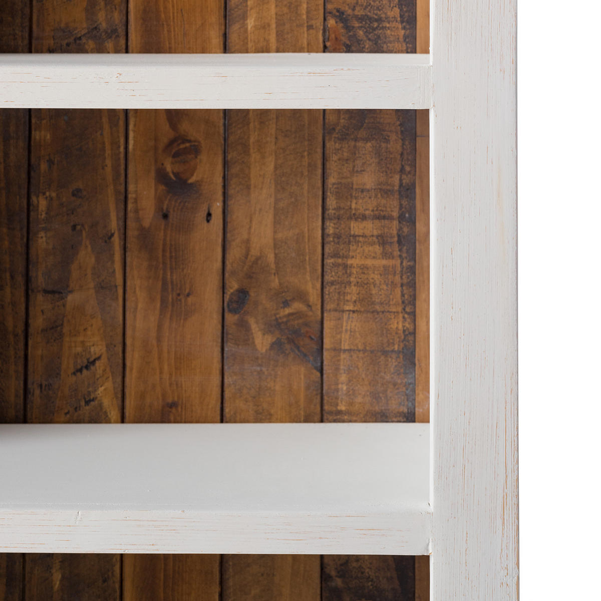 BÜCHERREGAL - Kiefer massiv - Weiß/Kieferfarben, Holz (90/190/35cm) - home24