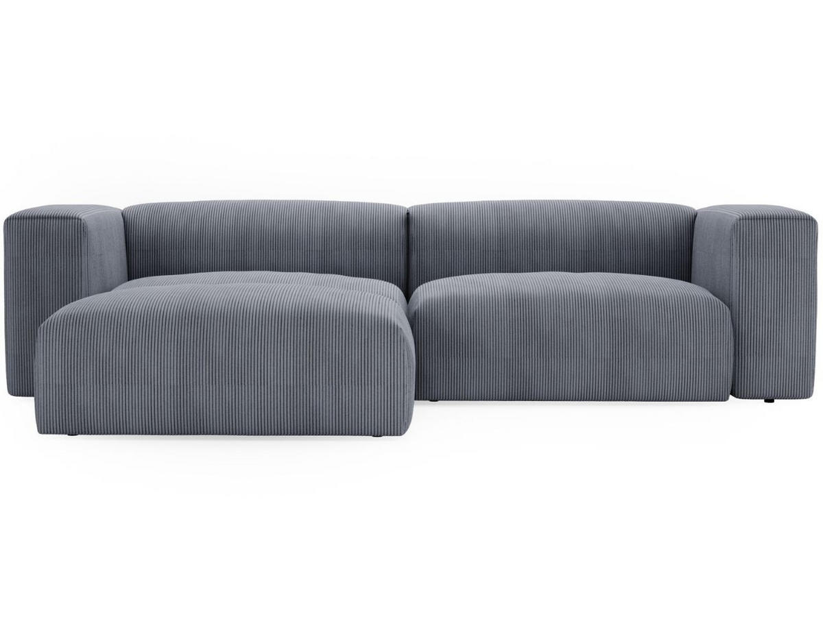 ECKSOFA Landi Grau Links - Schwarz/Grau, Kunststoff/Textil (180/240cm) - Graingold