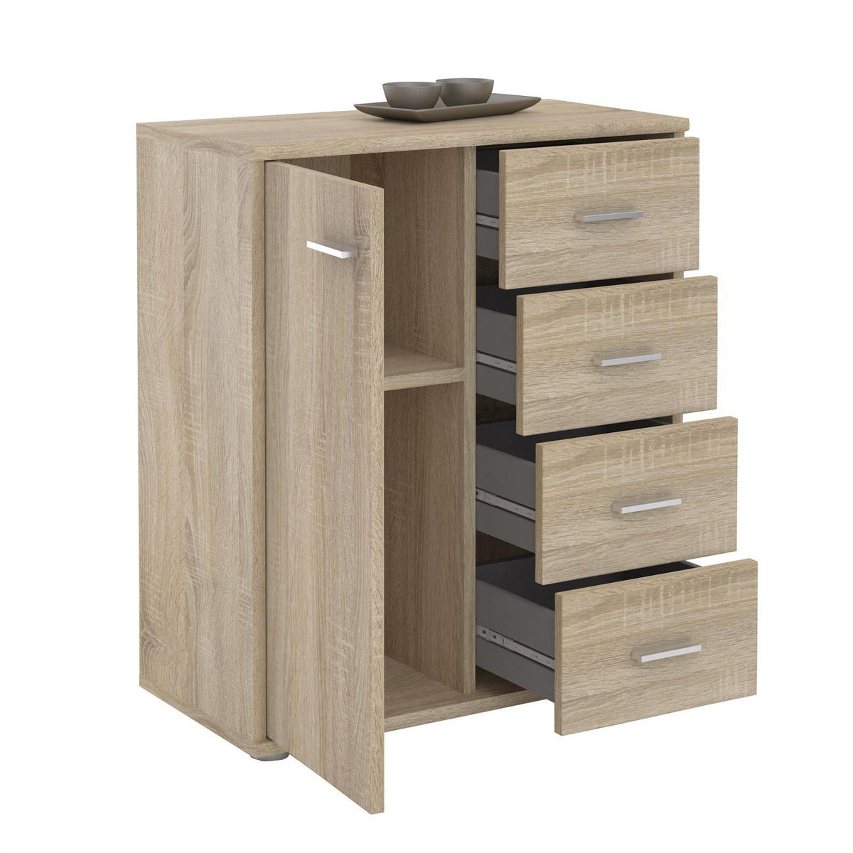 KOMMODE TIRANO - Sonoma Eiche, Holzwerkstoff (60/70/30cm) - CARO-Möbel