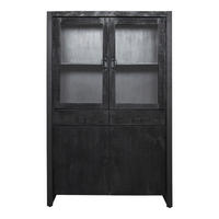 VITRINE Boaz Schwarz 45/115/180 cm - Schwarz, Holz (115/180/45cm) - Starfurn