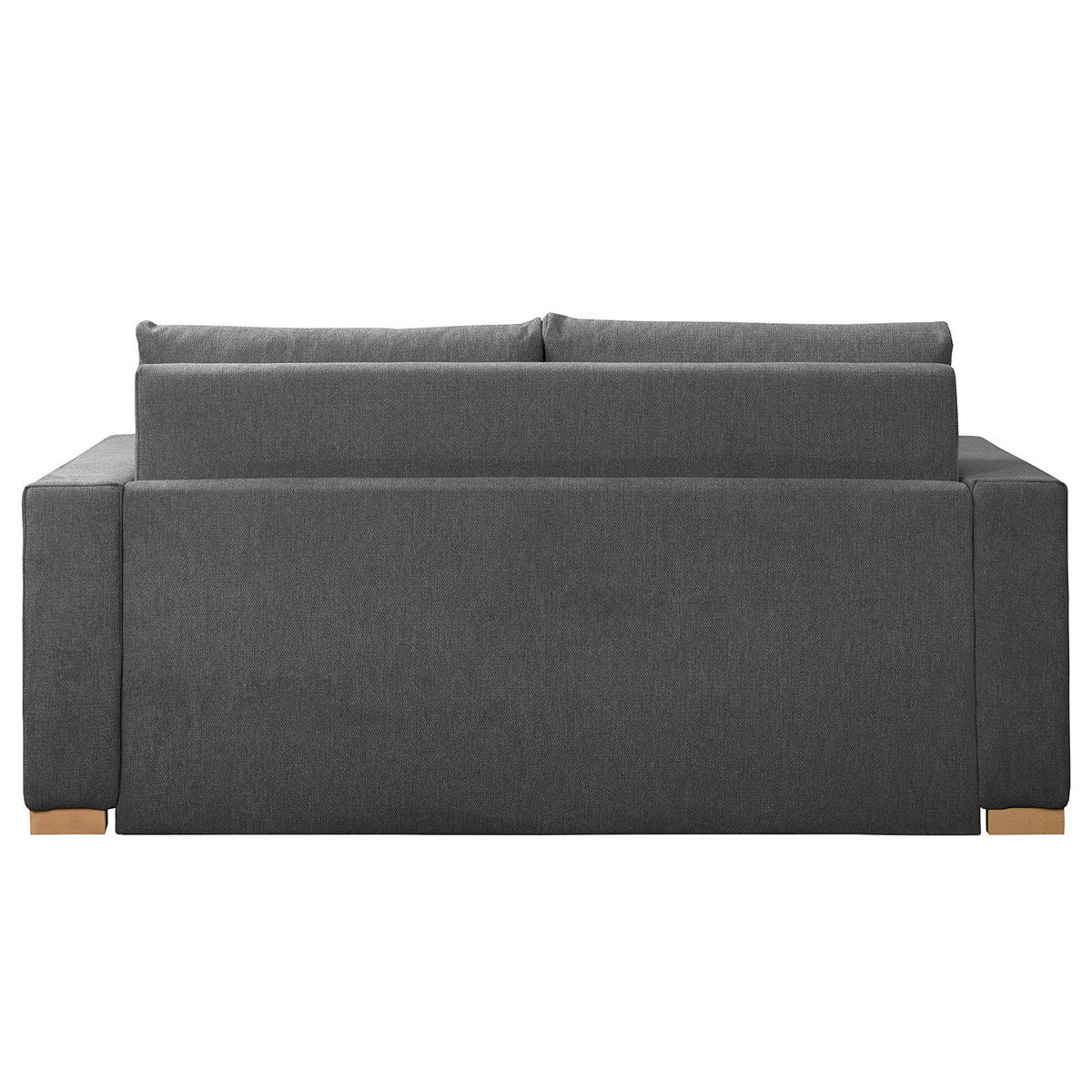 SCHLAFSOFA - Graubraun/Buchefarben, Holz/Buchenholz (173/90/90cm) - home24